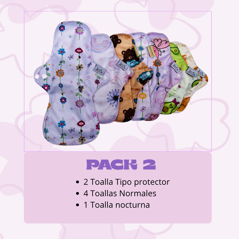 Pack 2 - Toallas Ecológicas Femeninas